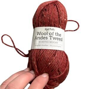 Knit Picks Wool of the Andes Tweed worsted weight yarn skein Gingham Heather
